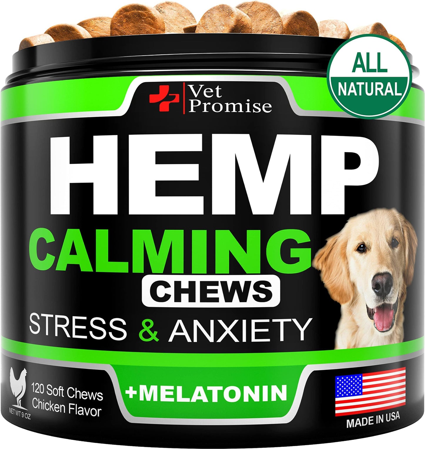 Hemp Calming Chews for Dogs with Anxiety and Stress Dog Calming