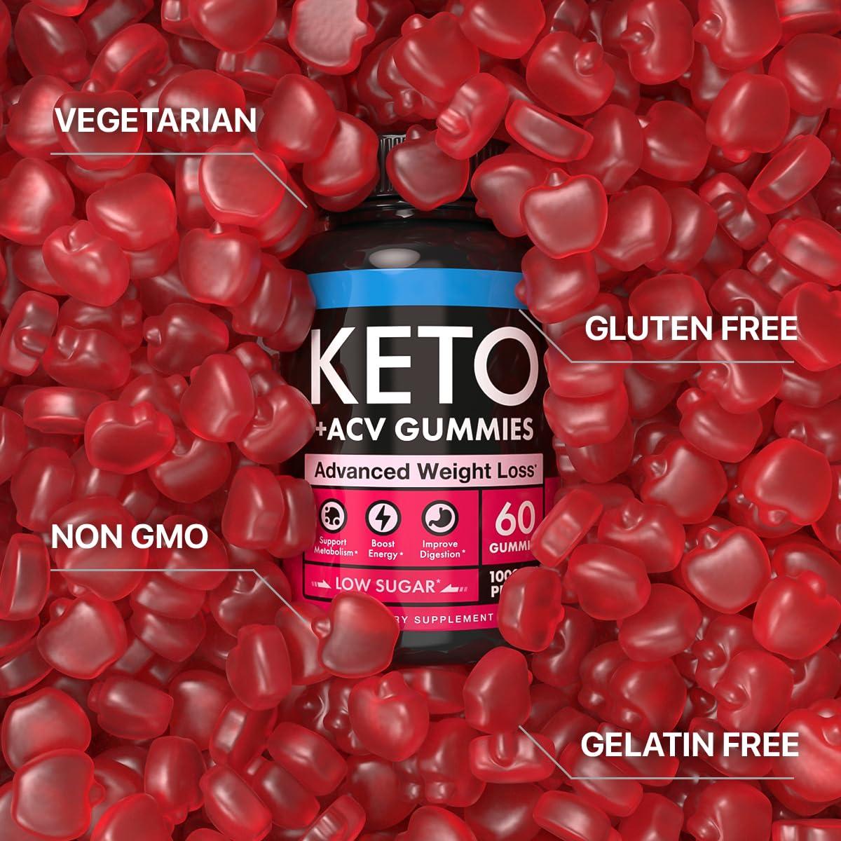 Keto Apple Cider Vinegar Gummies 1000mg Well Digested ACV Keto