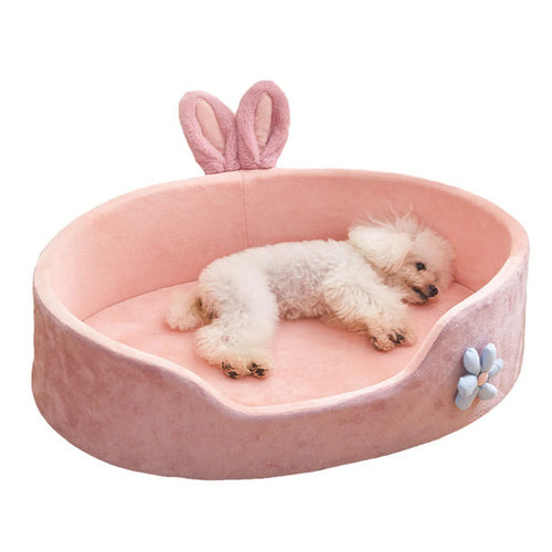 Pink Pet Bed – Detachable, Washable & Soft Dog and Cat Bed for All Seasons