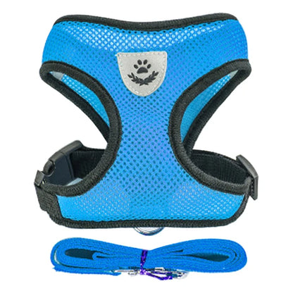 Cat Harness Leash Set for Small Dogs Adjustable Puppy Cat Harness Vest
