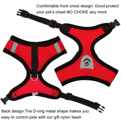 Cat Harness Leash Set for Small Dogs Adjustable Puppy Cat Harness Vest