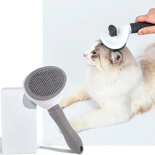 Pet Comb Automatic Hair Removal Comb Stainless Steel Needle Comb Cat