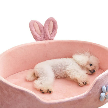 Pink Pet Bed – Detachable, Washable & Soft Dog and Cat Bed for All Seasons
