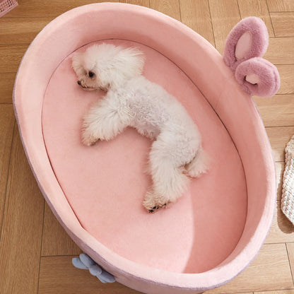 Pink Pet Bed – Detachable, Washable & Soft Dog and Cat Bed for All Seasons