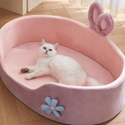 Pink Pet Bed – Detachable, Washable & Soft Dog and Cat Bed for All Seasons