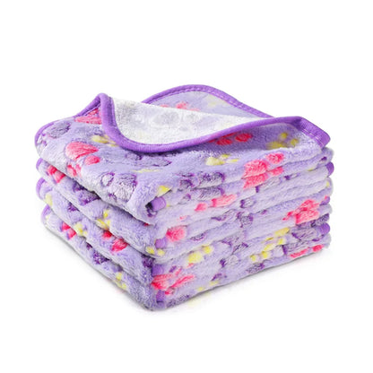 Ultra-Soft Plush Pet Blanket – Cozy Dog & Cat Throw with Cute Patterns
