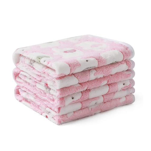 Ultra-Soft Plush Pet Blanket – Cozy Dog & Cat Throw with Cute Patterns