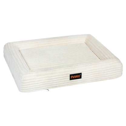 Pawz L Size Orthopedic Dog Bed with Corduroy Removable Cover Waterproof Washable Beige-1954802488922214400