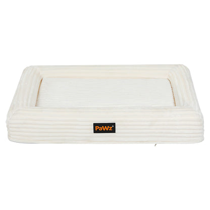 Pawz L Size Orthopedic Dog Bed with Corduroy Removable Cover Waterproof Washable Beige-1954802488922214401